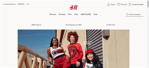 h and m official website.